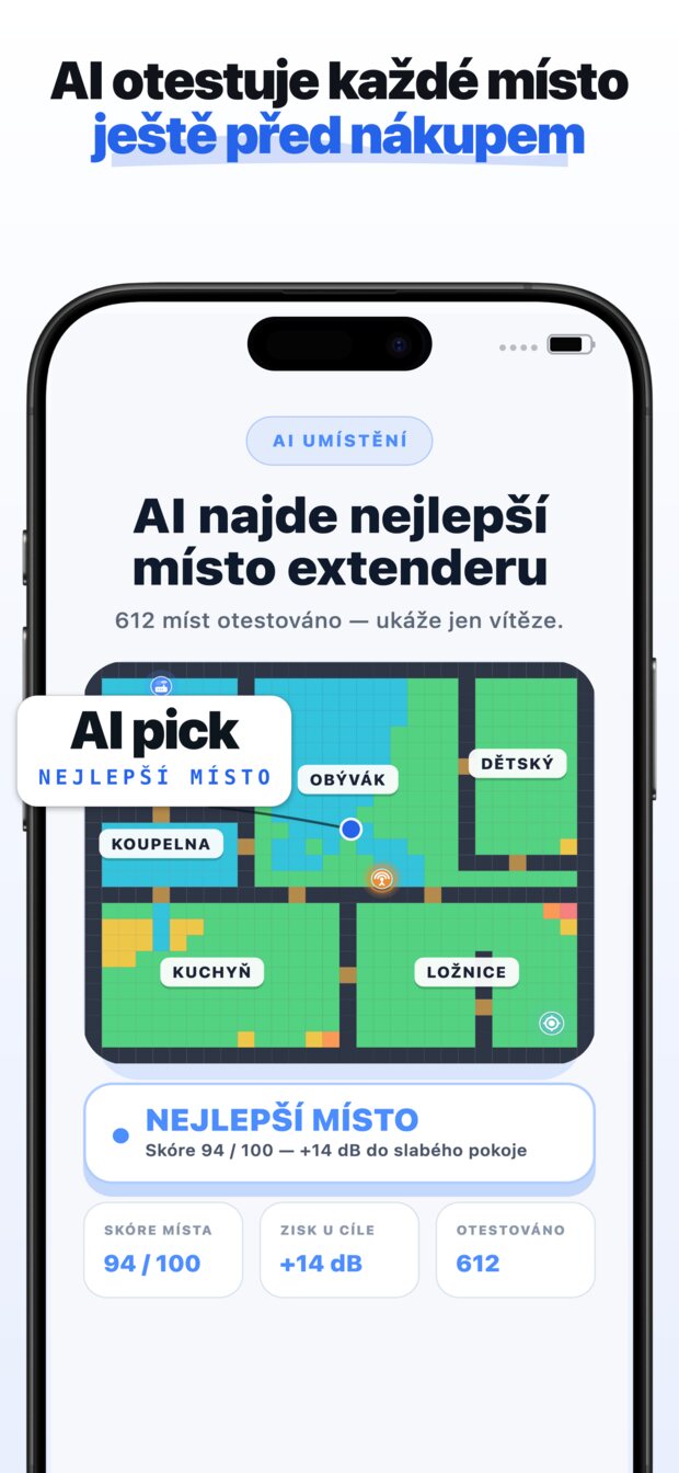 Vyberte místnost, na které nejvíc záleží – pracovnu, ložnici, terasu.