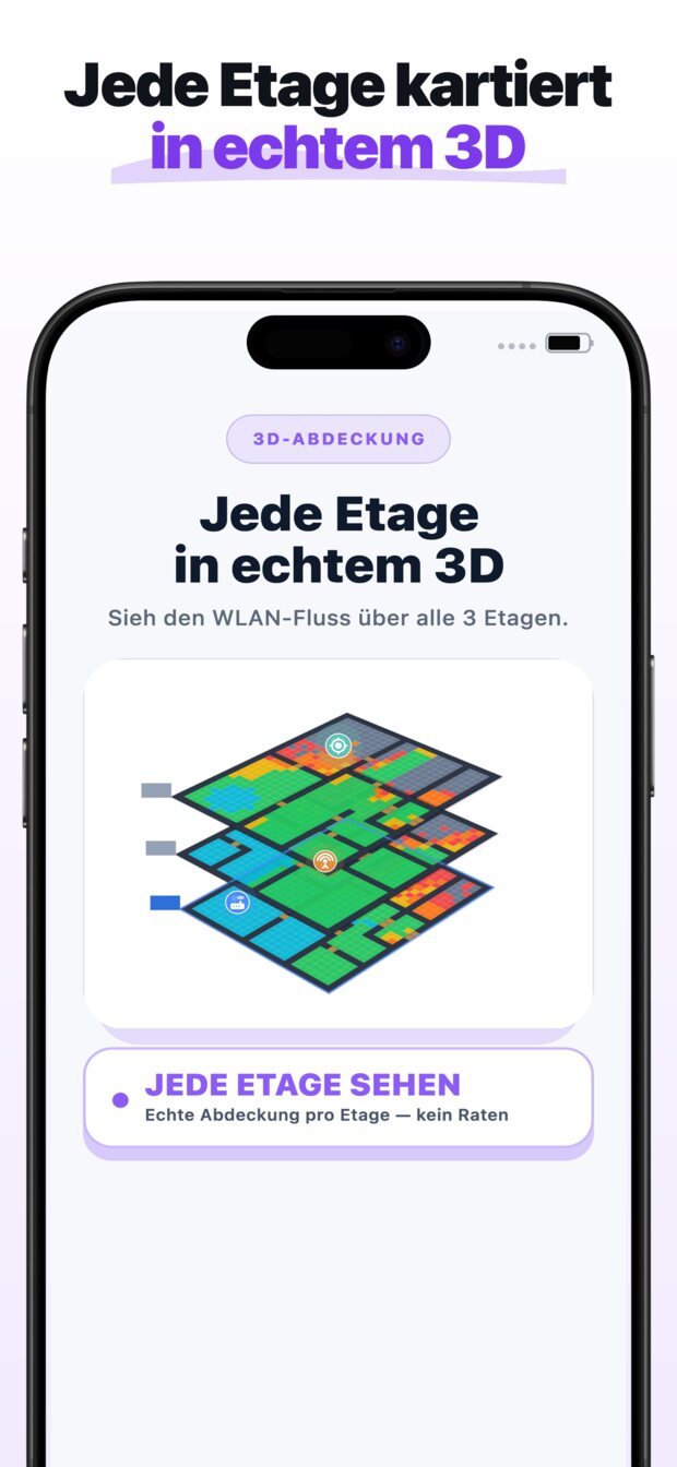 Erhalte einen empfohlenen Repeater-Platz, mit einer Vorher-Nachher-Ansicht der Abdeckung direkt nebeneinander.