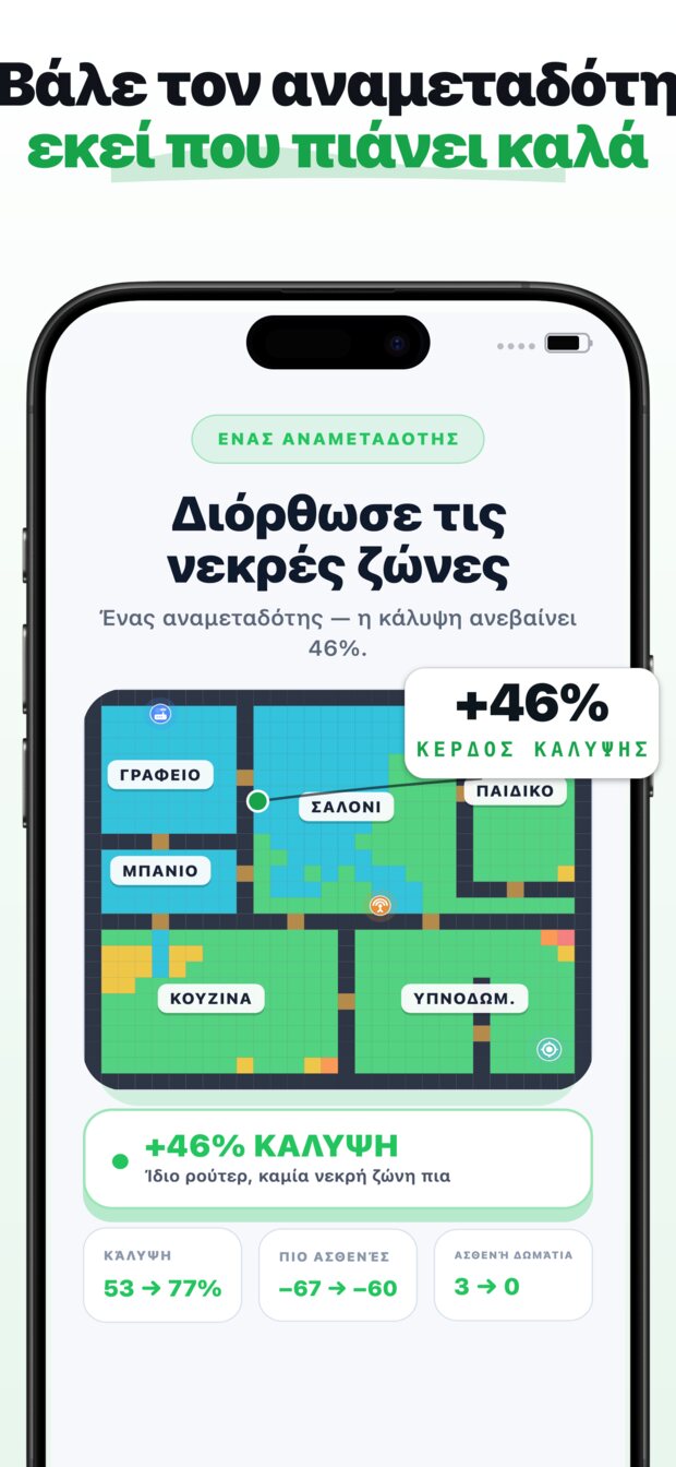 Τοποθέτησε το ρούτερ ακριβώς εκεί που βρίσκεται.