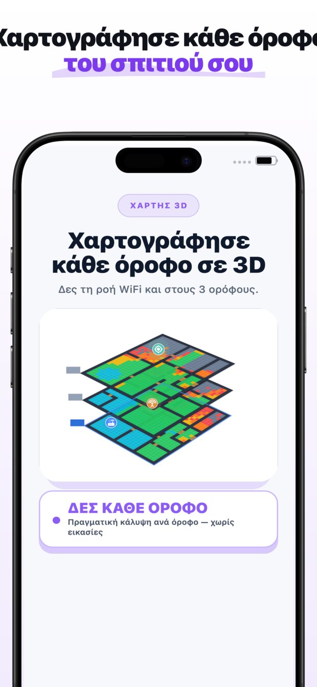 Δες ένα προτεινόμενο σημείο για τον αναμεταδότη, με σύγκριση κάλυψης ΠΡΙΝ / ΜΕΤΑ δίπλα δίπλα.