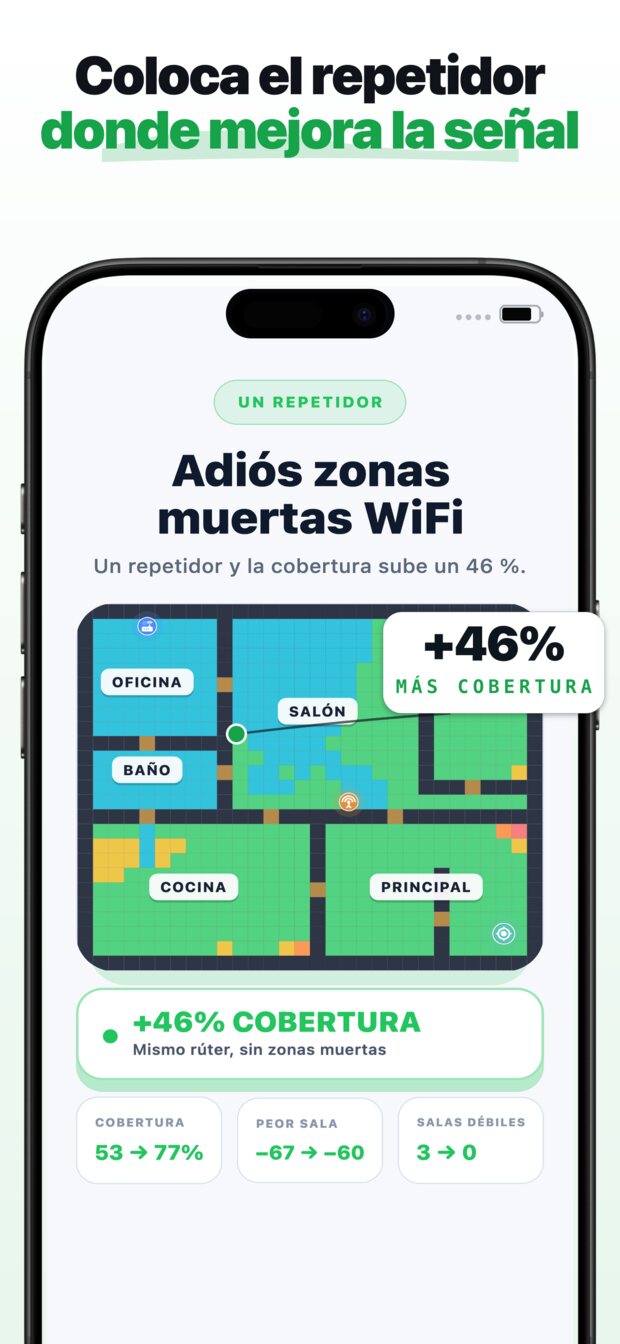 Coloca el rúter donde está realmente.