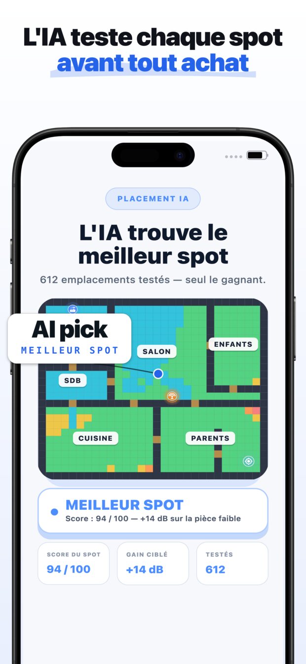 Choisissez la pièce qui compte le plus : le bureau, la chambre, la terrasse.