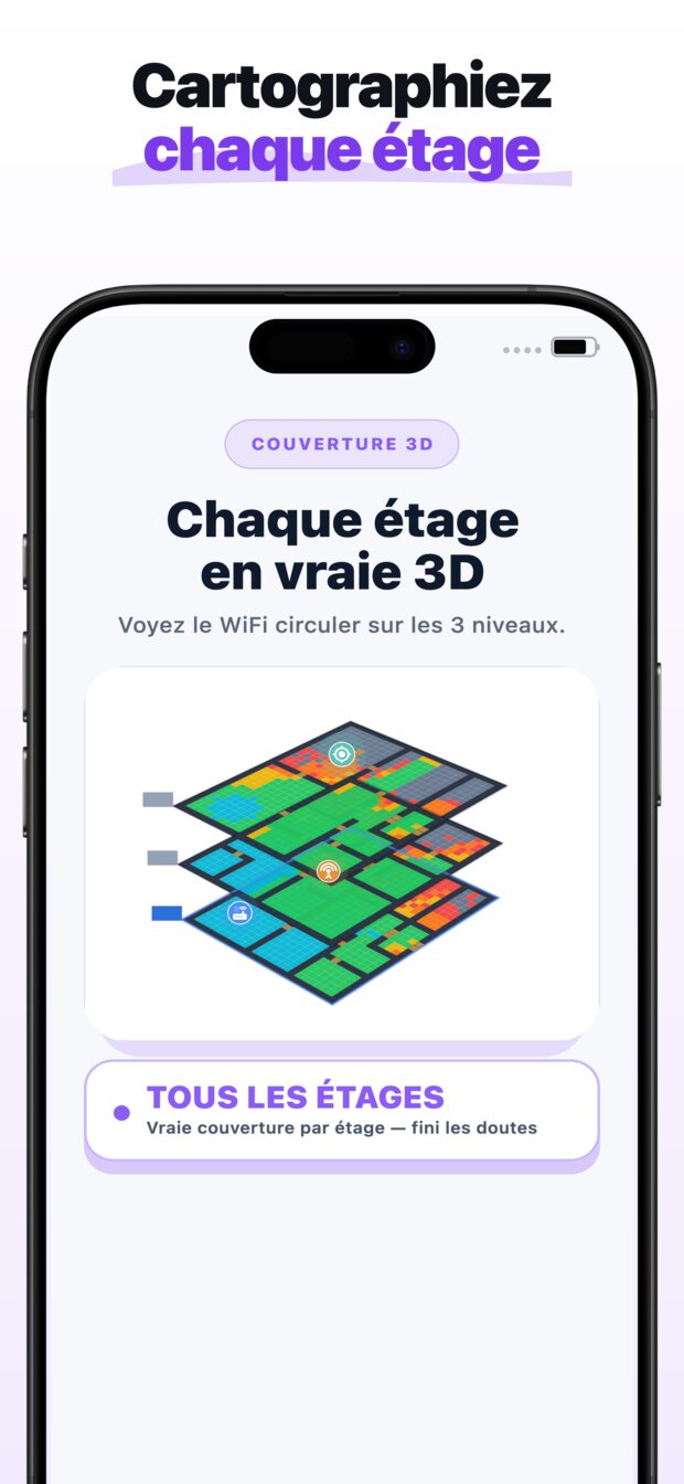 Recevez un emplacement de répéteur recommandé, avec une vue de couverture AVANT / APRÈS côte à côte.