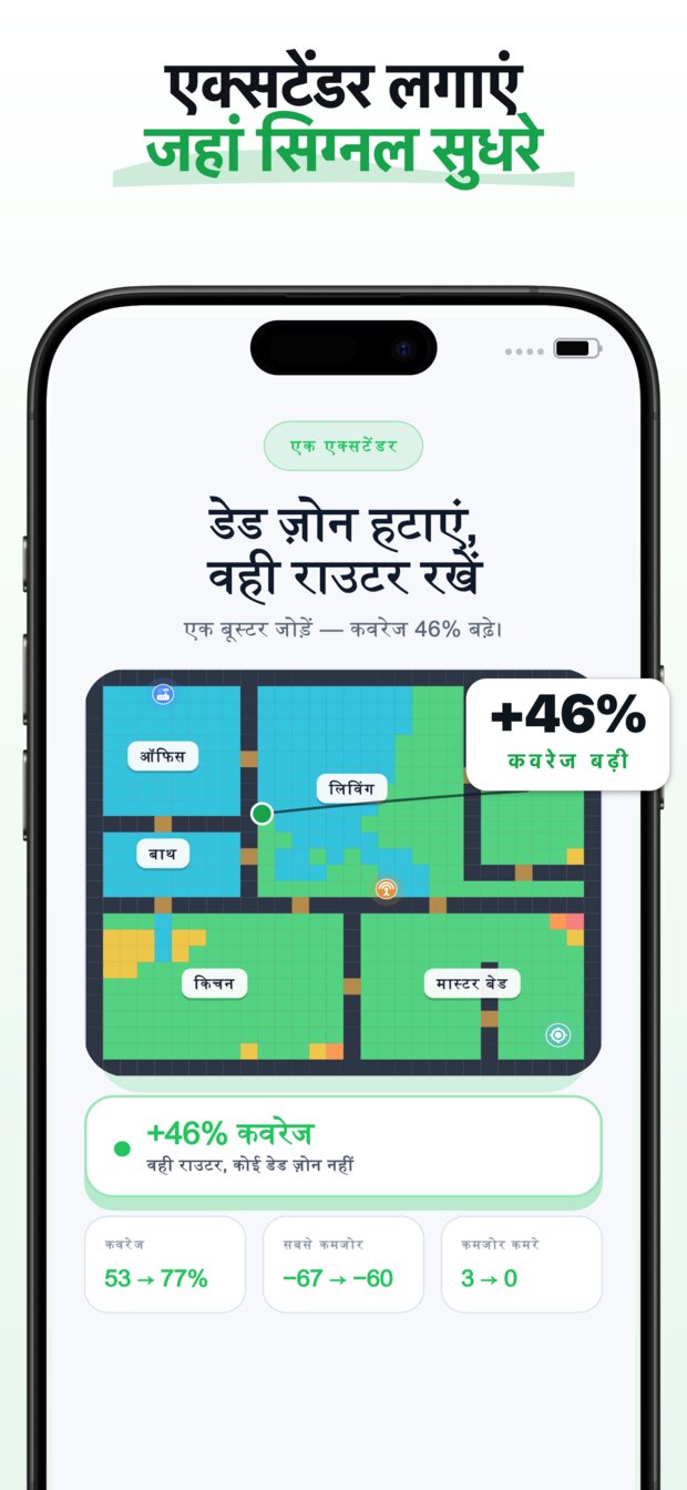 राउटर को ठीक वहीं रखें जहां वह असल में रखा है।