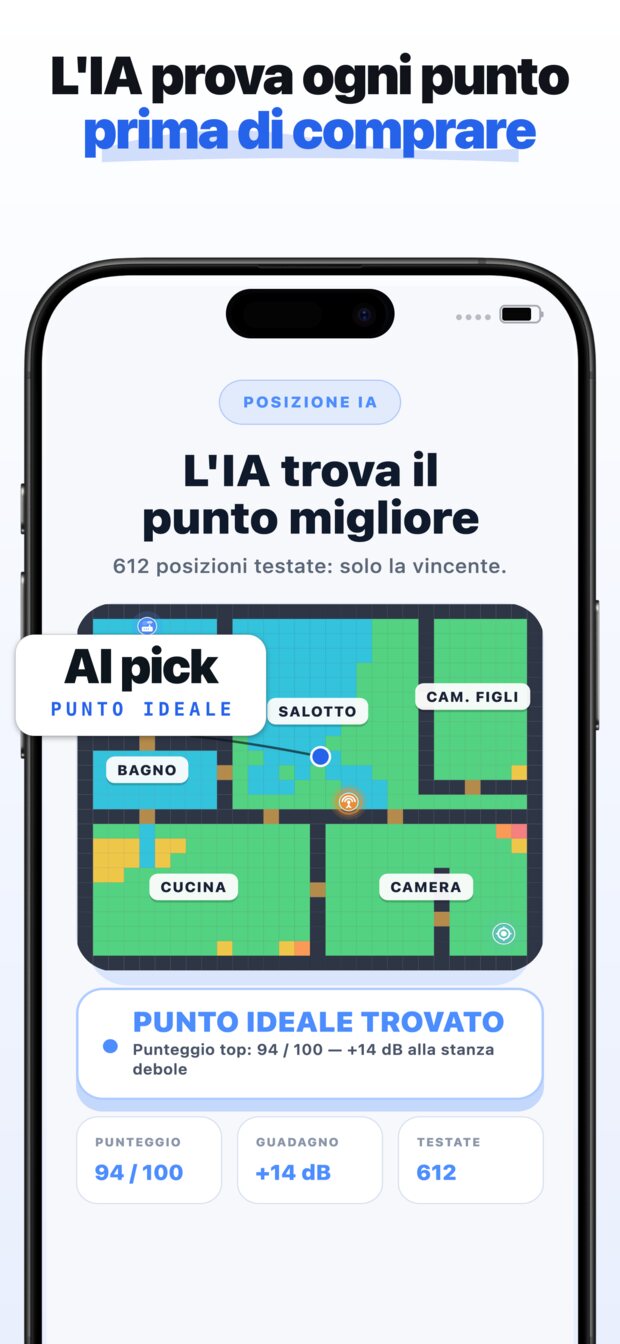 Scegli la stanza che conta di più: lo studio, la camera, il balcone.