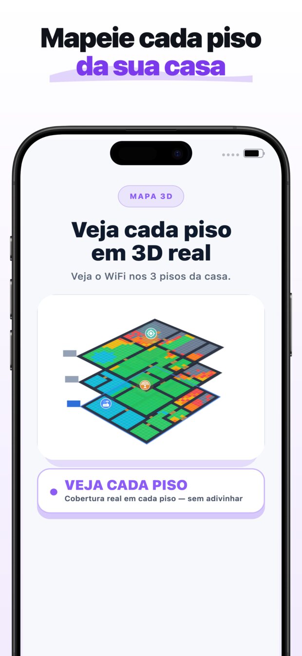 Receba um sítio recomendado para o repetidor, com uma vista de cobertura ANTES / DEPOIS lado a lado.