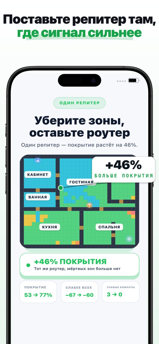 Поставьте роутер туда, где он стоит на самом деле.