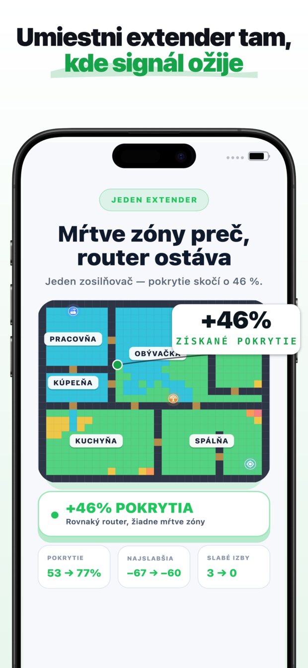 Umiestnite router presne tam, kde naozaj stojí.